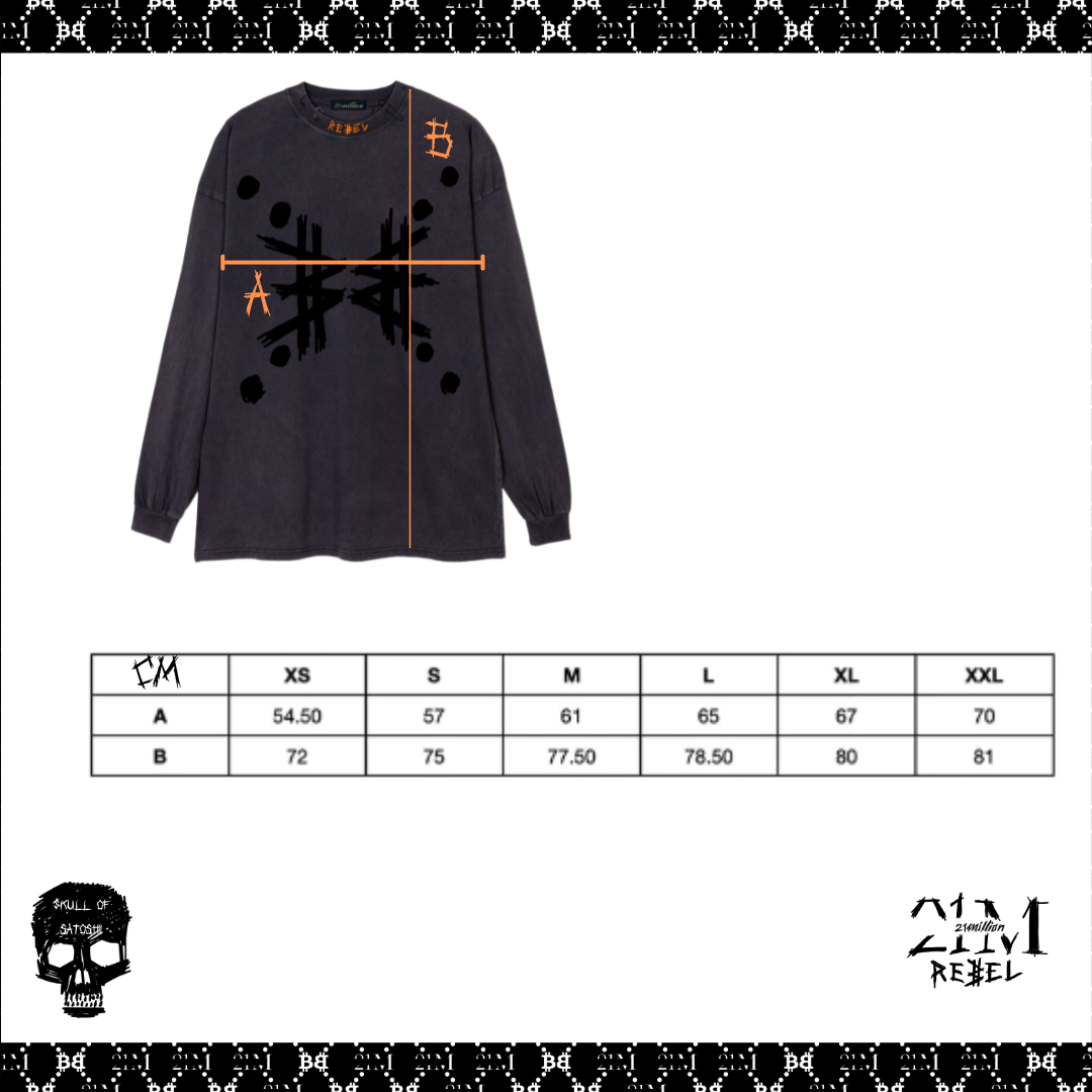 Cypherpunk Vintage black oversized LS Tee