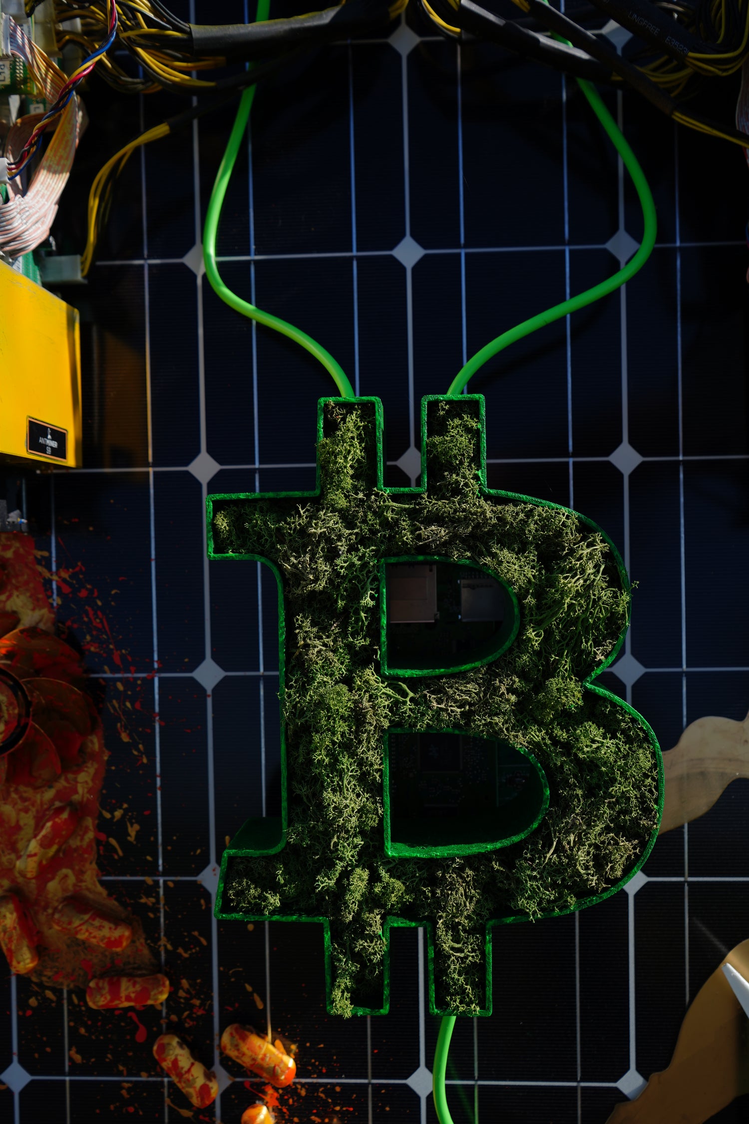 Green Bitcoin | Bitcoin Mining Artwork